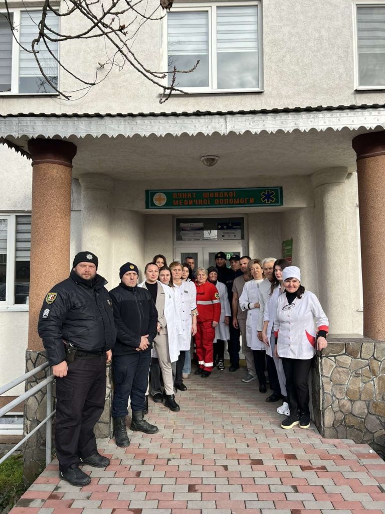 У Нижньоапшанській лікарні провели навчання з евакуації маломобільних груп населення